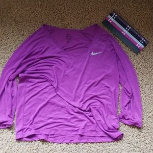 Nike top & headbands